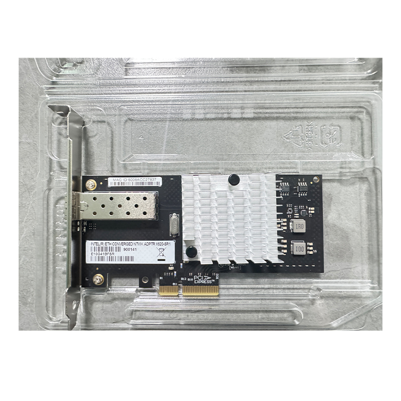 自研兼容Intel X520-SR1单口万兆光网卡，10G速率SFP+