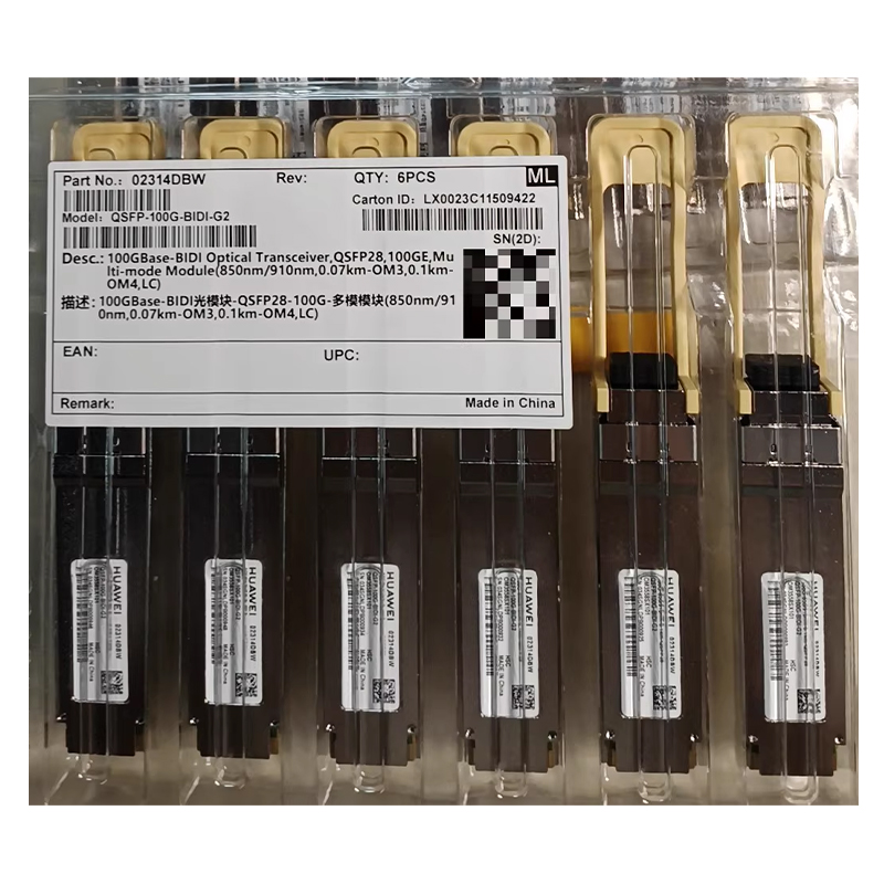 QSFP-100G-BIDI-G2(02314DBW)100G-850/910nm-0.1km-QSFP28