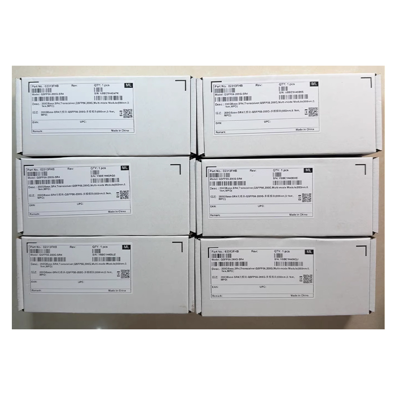 QSFP56-200G-SR4 （02313FHB)200G-850nm-0.1km-SR4-QSFP56
